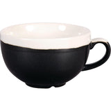 Churchill Monochrome Cappuccino Cups Onyx Black 225ml (12 Pack)