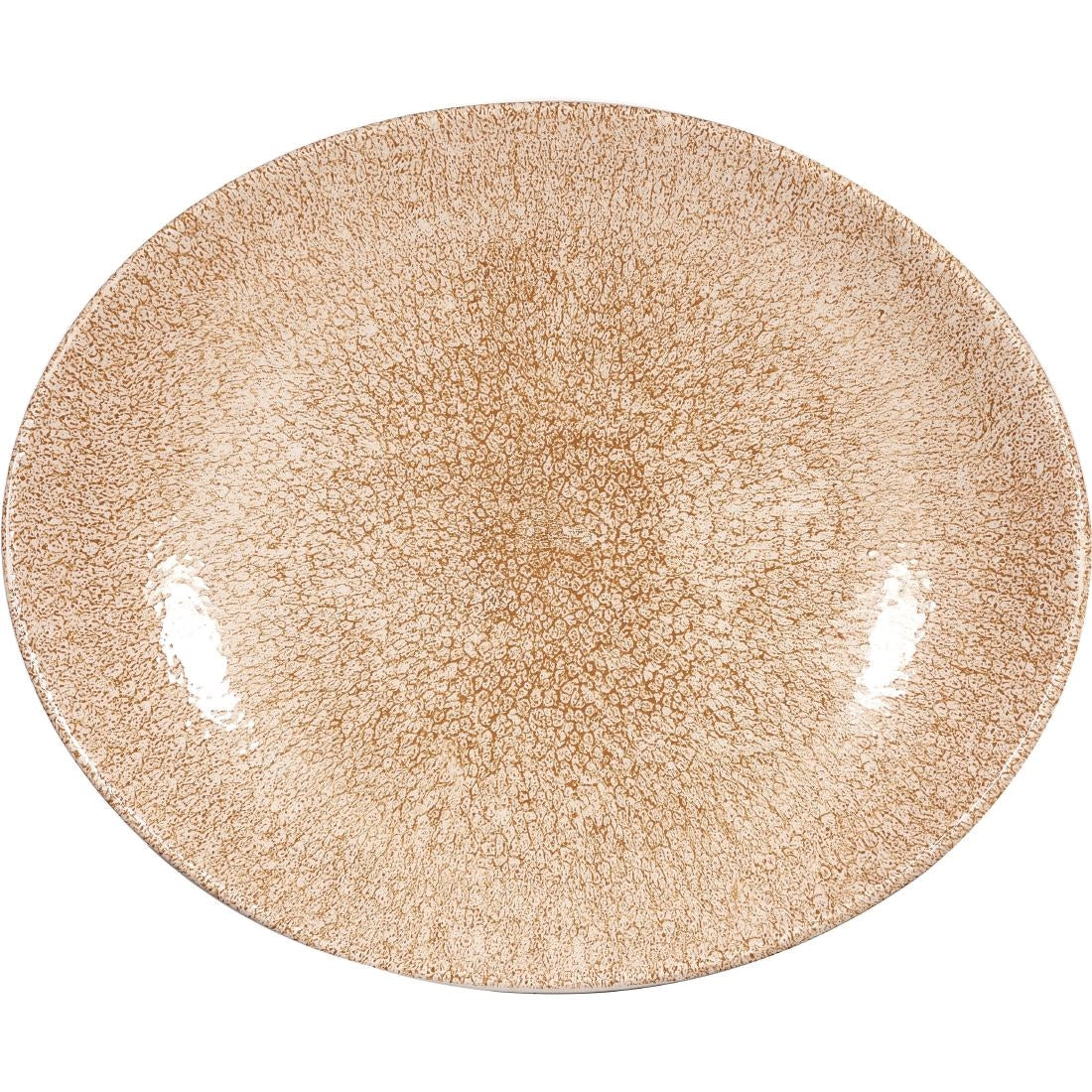 Churchill Studio Prints Raku Oval Coupe Plates Garnet Orange 270mm (12 Pack)