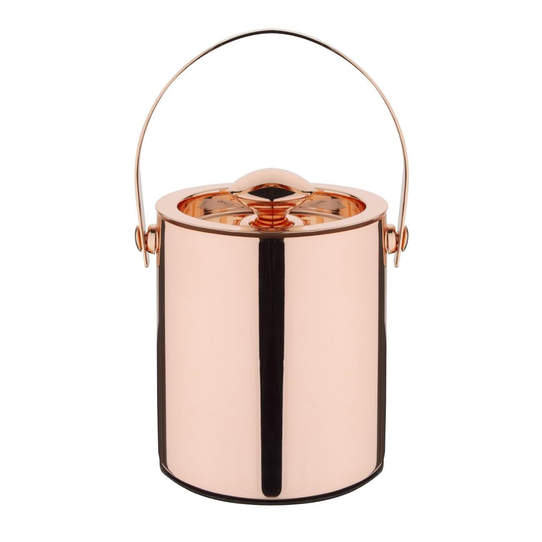 Olympia Double Walled Ice Bucket with Lid 1Ltr Copper