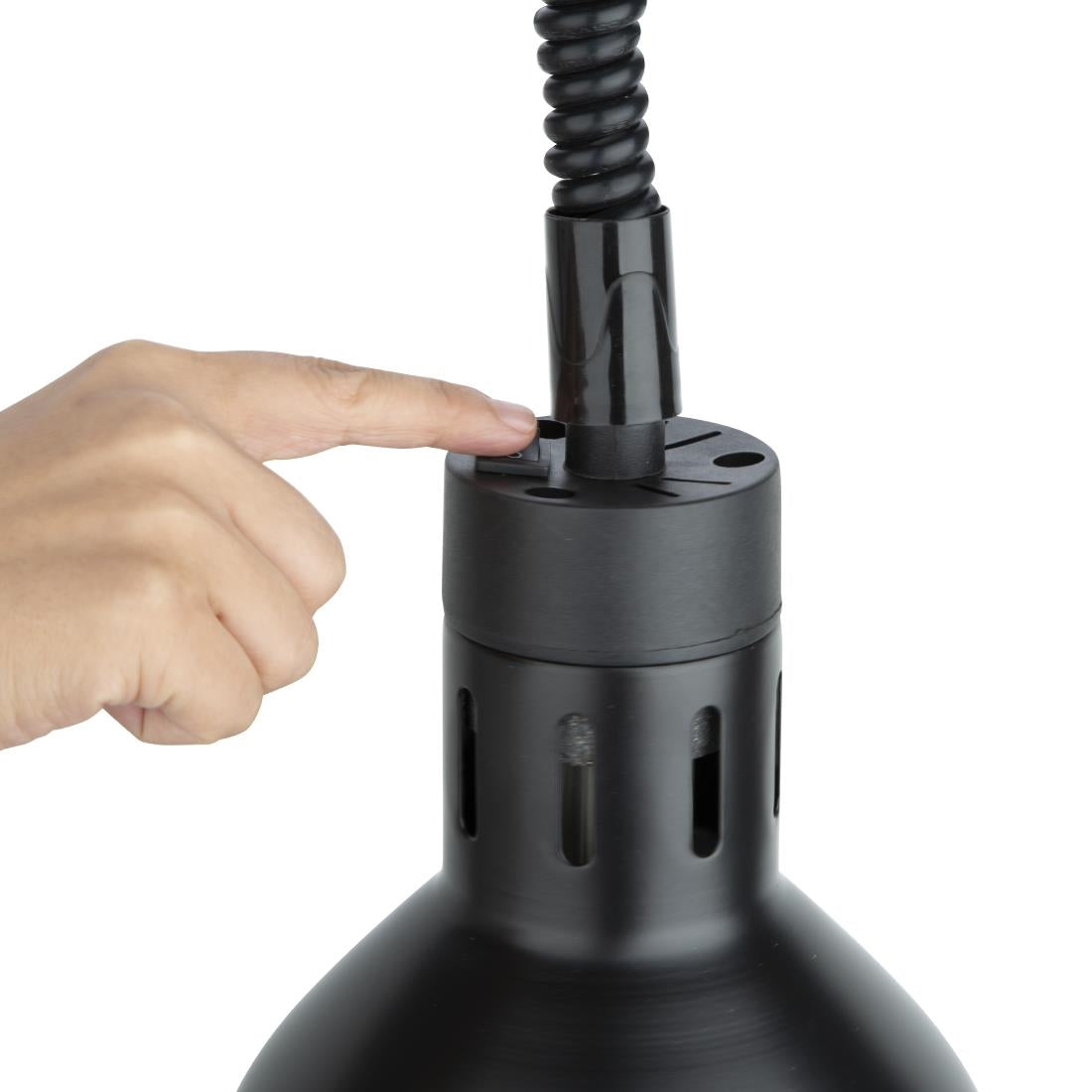 Buffalo Retractable Heat Lamp Matte Black Finish