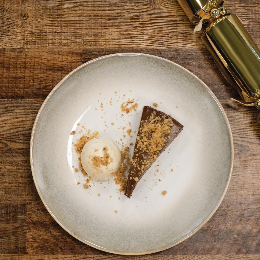 Olympia Birch Coupe Plates Taupe 205mm (6 Pack)