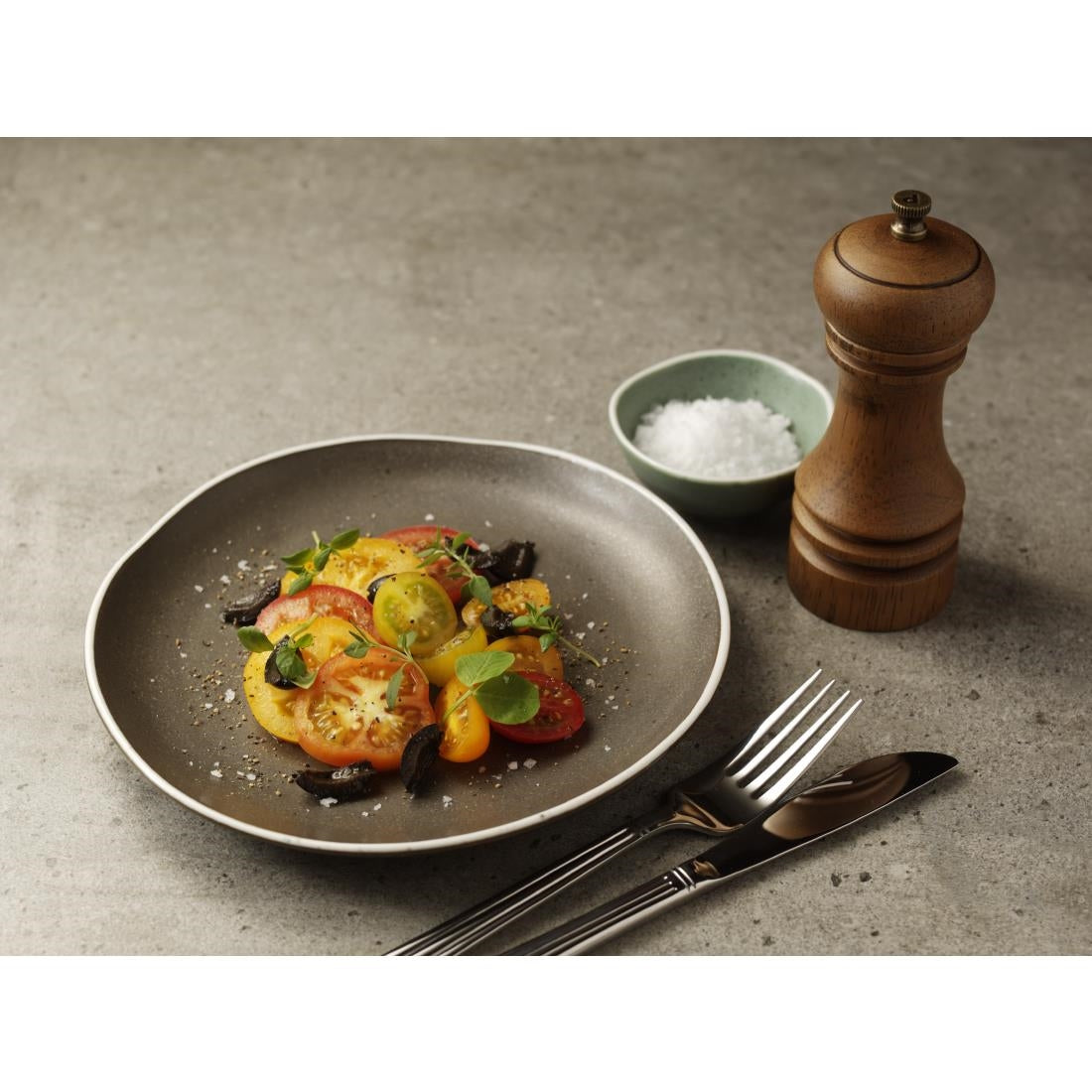 Olympia Chia Plates Charcoal 270mm (6 Pack)