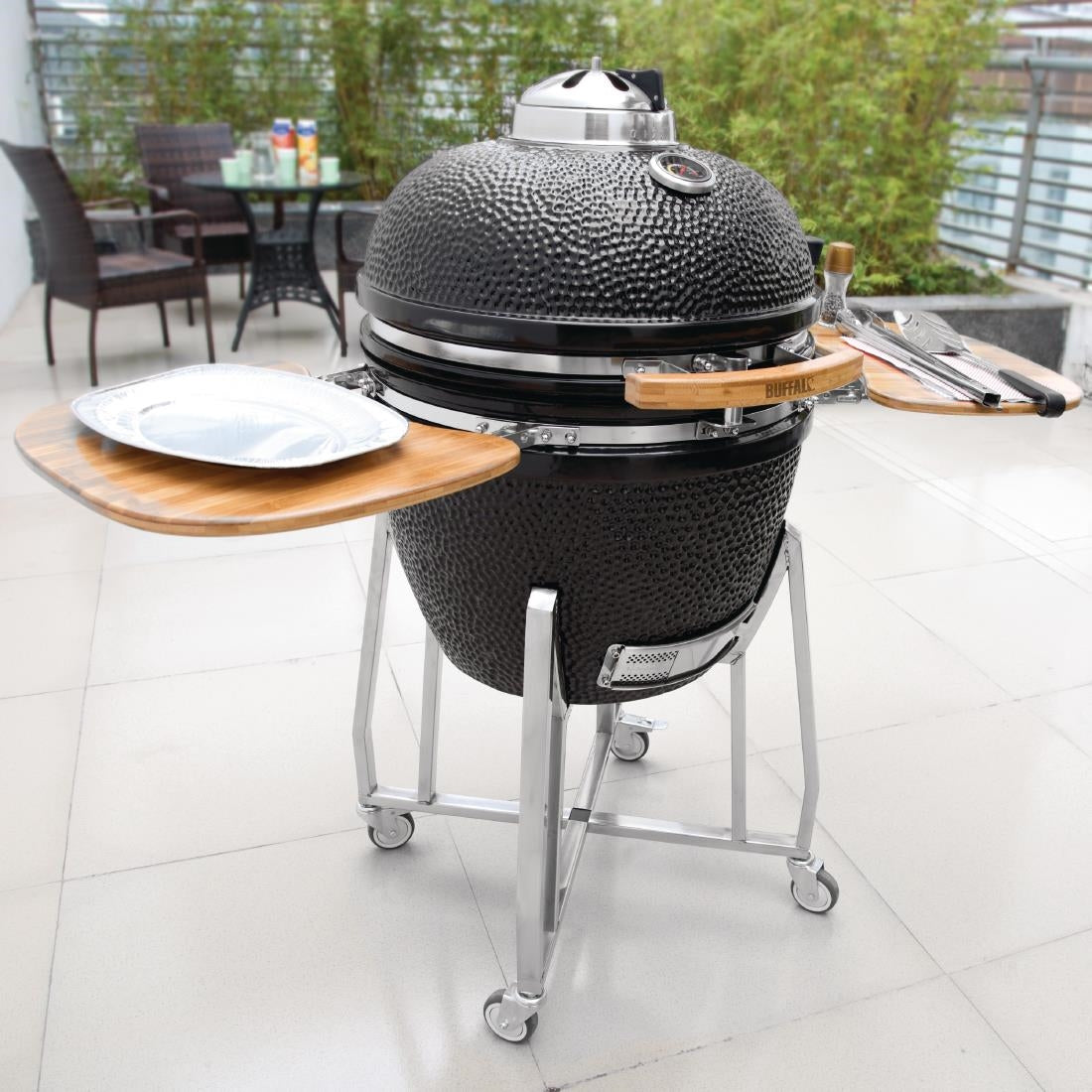 Buffalo XL Ceramic Kamado BBQ Grill 22"