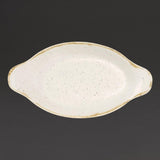 Churchill Stonecast Oval Eared Dishes Barley White 205mm (6 Pack)