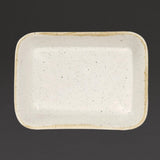 Churchill Stonecast Deep Rectangular Dishes Barley White 160mm (12 Pack)