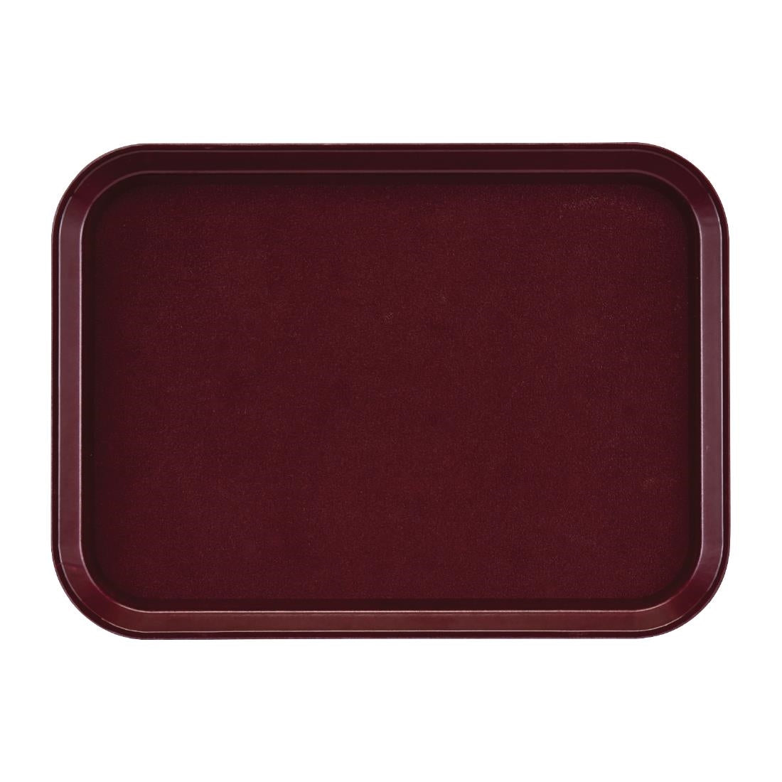 Cambro EpicTread Fibreglass Rectangular Non-Slip Tray Burgundy 415mm