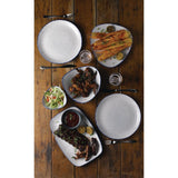 Churchill Stonecast Hints Oblong Plates Indigo Blue 355mm (6 Pack)