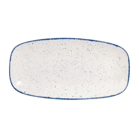 Churchill Stonecast Hints Rectangular Plates Indigo Blue 298mm (12 Pack)