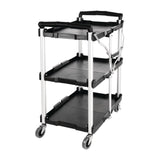 Vogue 3 Tier PP Folding Trolley Black