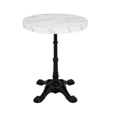 Bolero Pre-drilled Round Table Top Marble Effect 600mm