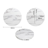 Bolero Pre-drilled Round Table Top Marble Effect 600mm