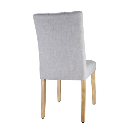 Bolero Chiswick Button Dining Chairs French Grey (2 pack)