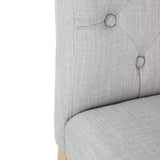 Bolero Chiswick Button Dining Chairs French Grey (2 pack)