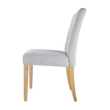 Bolero Chiswick Button Dining Chairs French Grey (2 pack)