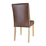 Bolero Chiswick Button Dining Chairs Tan Leather (2 pack)