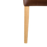 Bolero Chiswick Button Dining Chairs Tan Leather (2 pack)