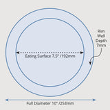 Olympia Heritage Raised Rim Plates Blue 253mm (4 Pack)