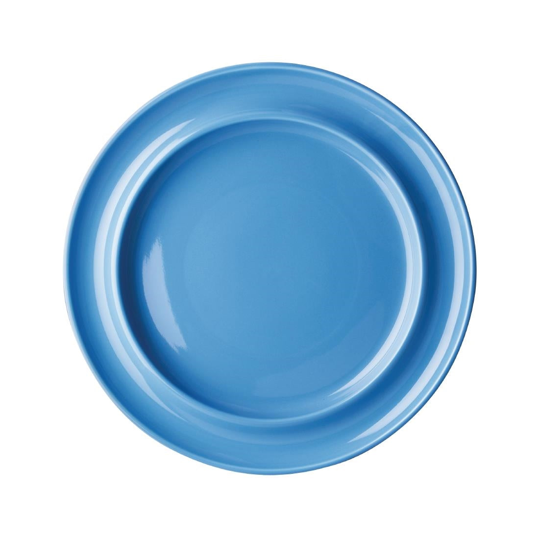 Olympia Heritage Raised Rim Plates Blue 253mm (4 Pack)