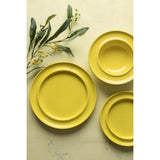 Olympia Heritage Raised Rim Plates Yellow 203mm (4 Pack)