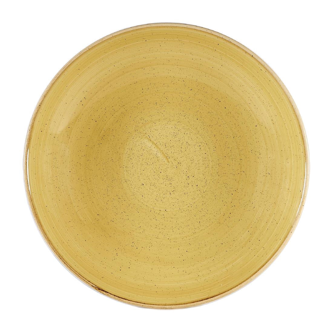 Churchill Stonecast Coupe Bowls Mustard Seed Yellow 310mm (6 Pack)