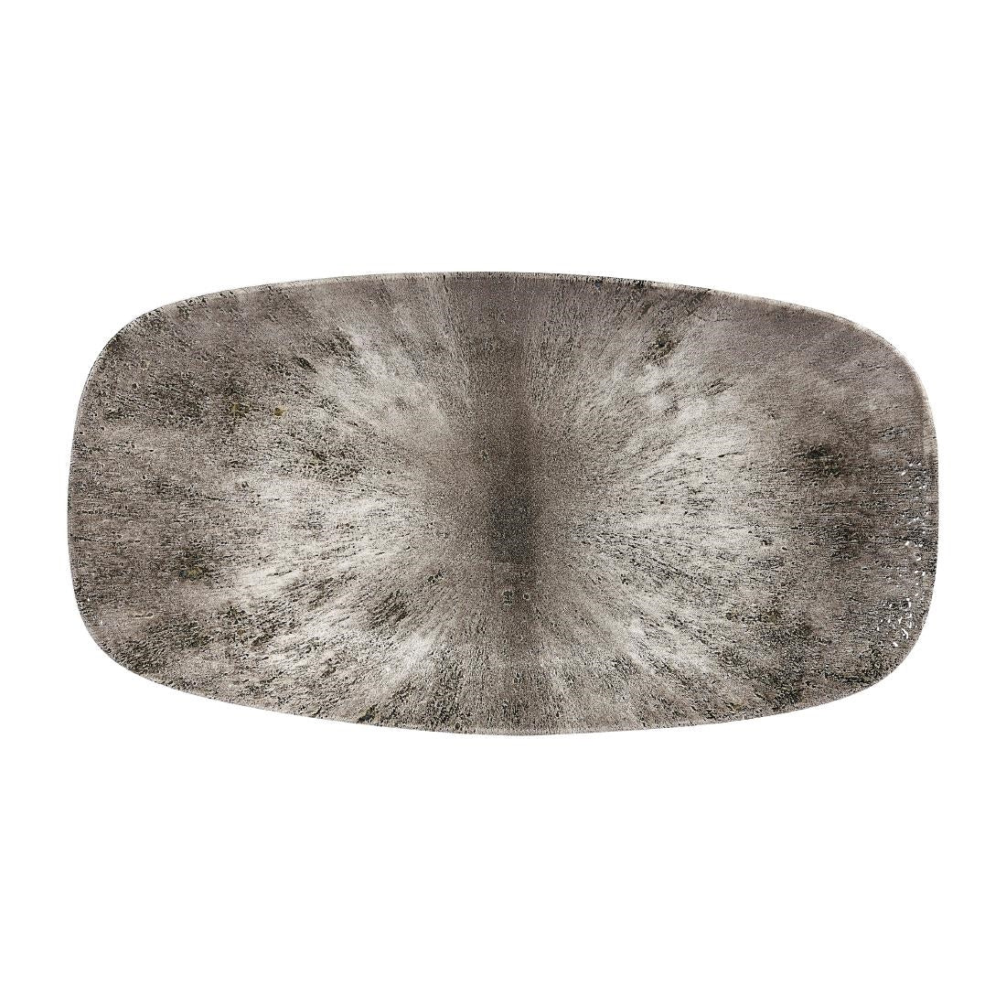 Churchill Studio Prints Stone Rectangular Plates Quartz Black 189 x 355mm (6 Pack)