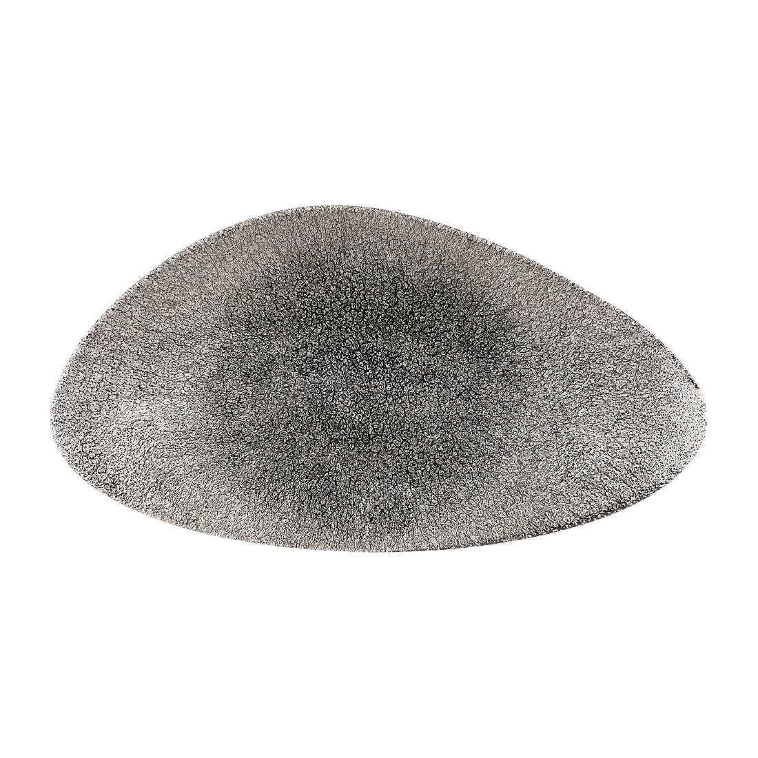 Churchill Studio Prints Raku Triangular Plates Quartz Black 350mm (6 Pack)
