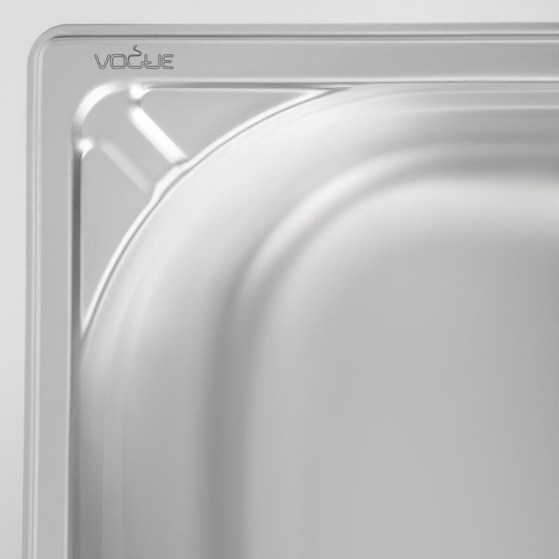 Vogue Heavy Duty Stainless Steel 1/1 Gastronorm Tray 150mm