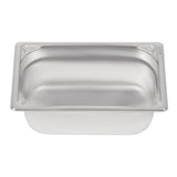 Vogue Heavy Duty Stainless Steel 1/4 Gastronorm Tray 100mm