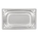 Vogue Heavy Duty Stainless Steel 1/4 Gastronorm Tray 150mm
