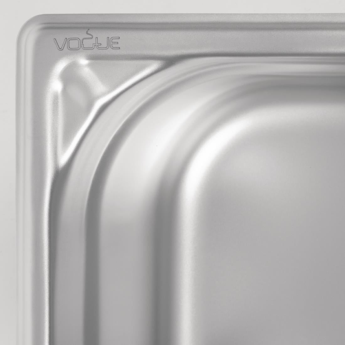 Vogue Heavy Duty Stainless Steel 1/6 Gastronorm Tray 150mm