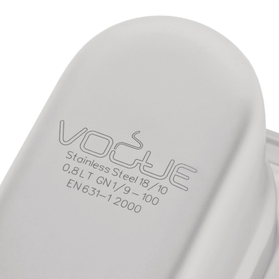 Vogue Heavy Duty Stainless Steel 1/9 Gastronorm Tray 100mm