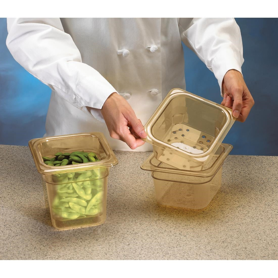 Cambro High Heat 1/6 Gastronorm Food Tray 155mm