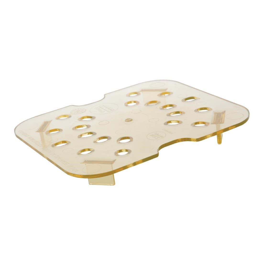 Cambro High Heat Polycarbonate 1/6 Gastronorm Drain Plate