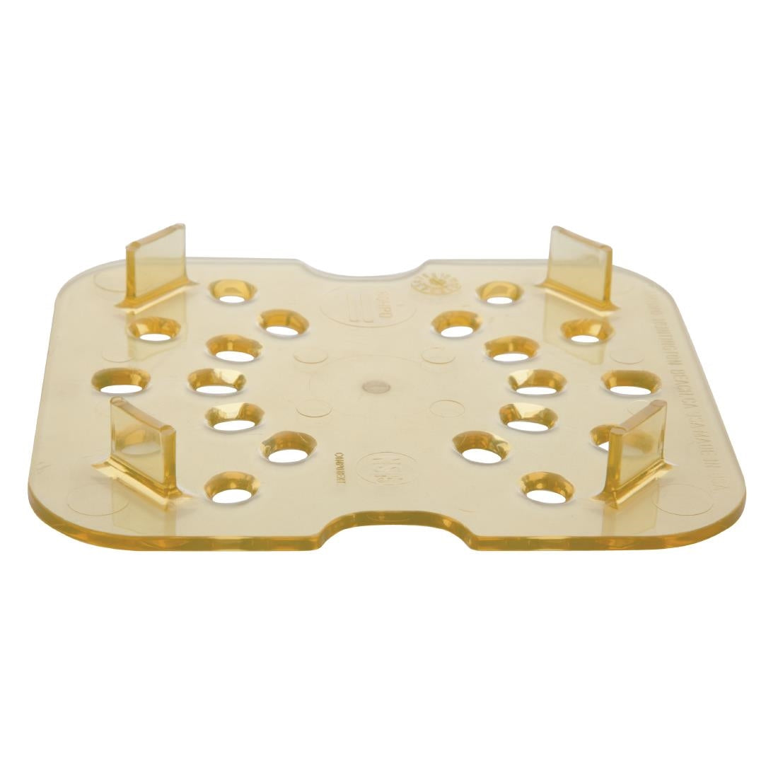 Cambro High Heat Polycarbonate 1/6 Gastronorm Drain Plate