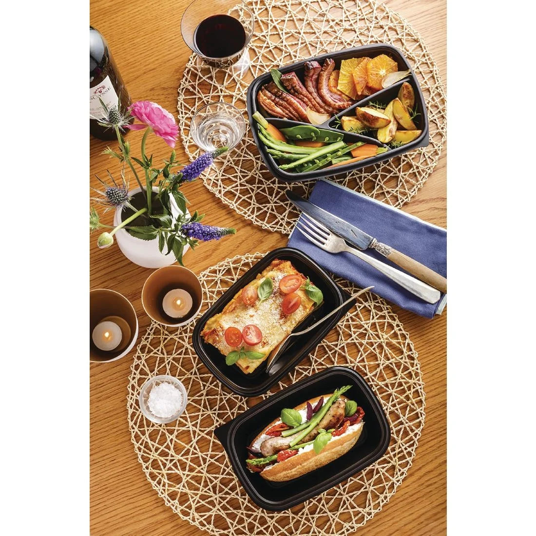 Fastpac Small Rectangular Food Containers 500ml (300 Pack)