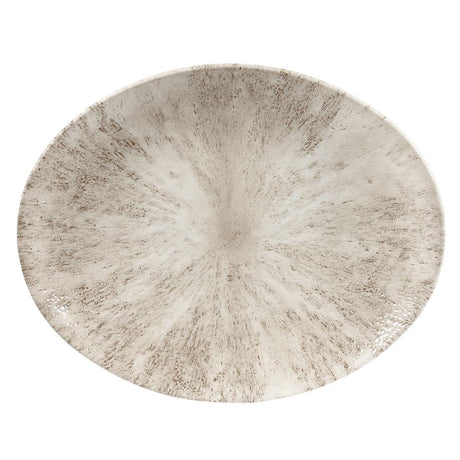 Churchill Studio Prints Stone Coupe Oval Plates Agate Grey 317mm (12 Pack)