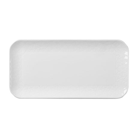 Churchill Alchemy Abstract White Shallow Oblong Tray 300mm (6 Pack)