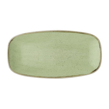 Churchill Stonecast Sage Green Chefs' Oblong Plates 298mm (12 Pack)