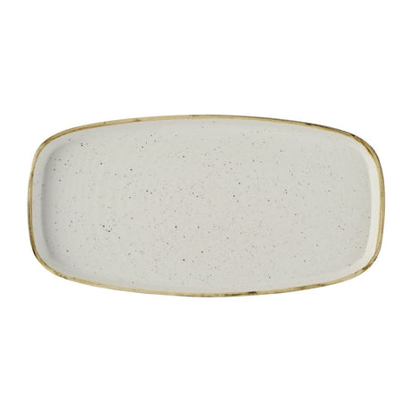 Churchill Stonecast Barley White Chefs' Walled Oblong Plates 300mm (6 Pack)