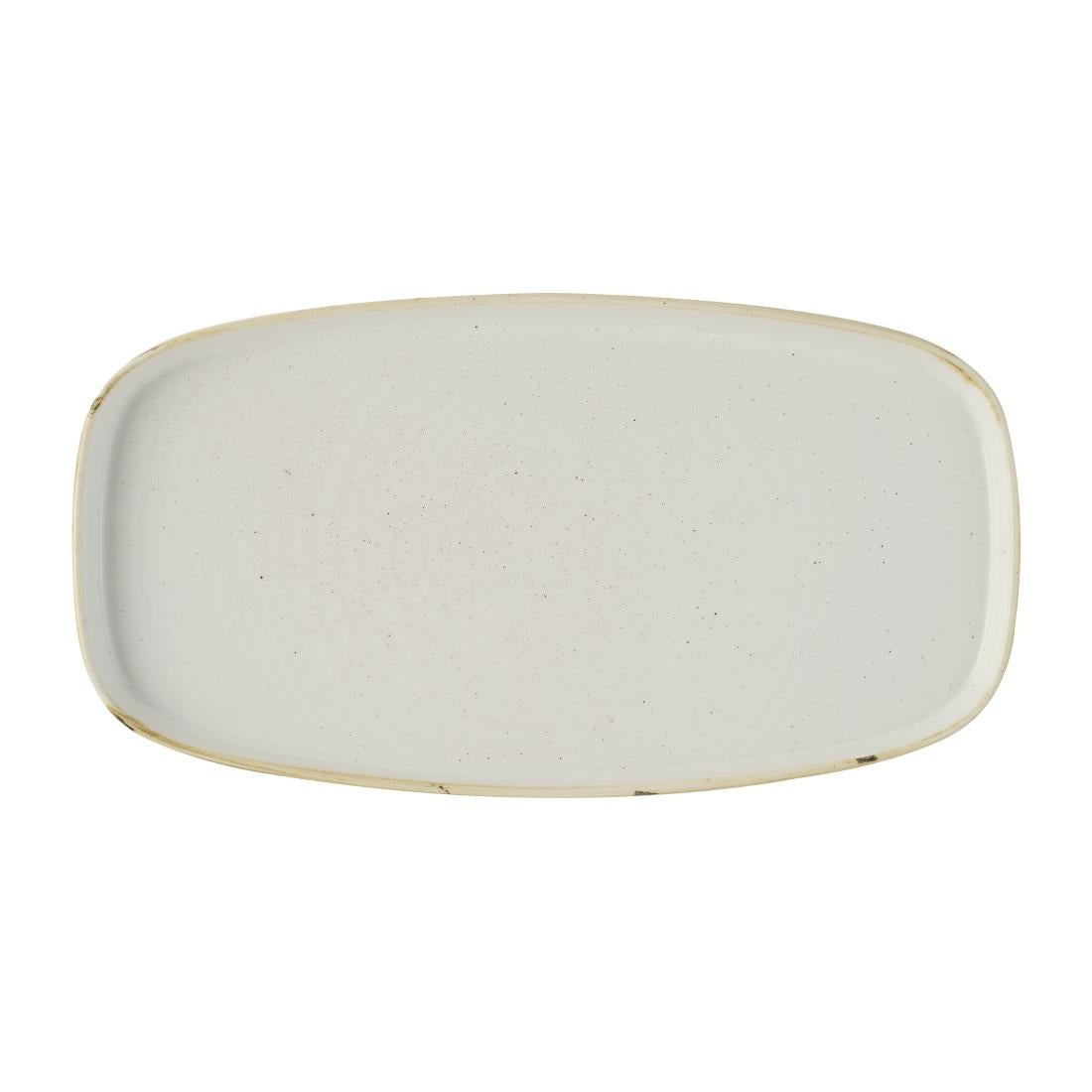 Churchill Stonecast Barley White Chefs' Walled Oblong Plates 350mm (6 Pack)