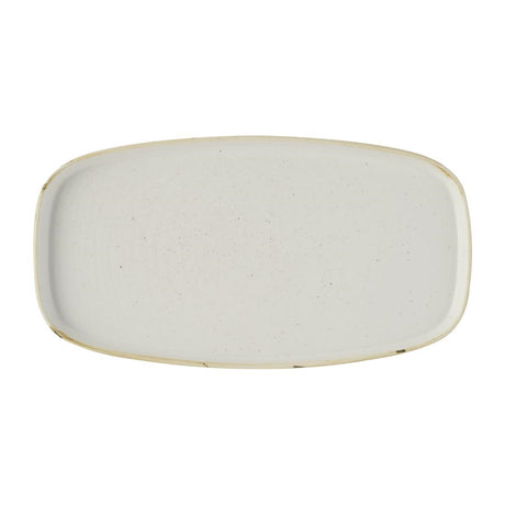 Churchill Stonecast Barley White Chefs' Walled Oblong Plates 350mm (6 Pack)