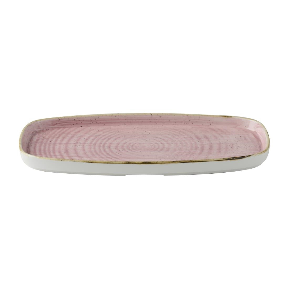 Churchill Stonecast Petal Pink Chefs' Walled Oblong Plates 300mm (6 Pack)