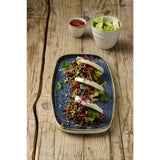 Churchill Stonecast Blueberry Chefs' Walled Oblong Plates 300mm (6 Pack)