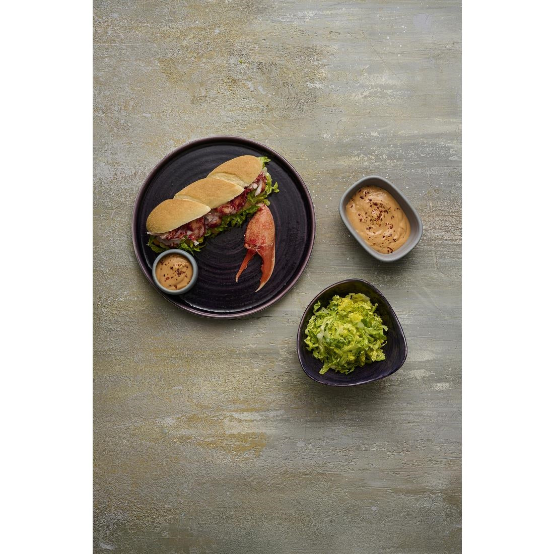 Churchill Stonecast Patina Deep Purple Triangle Bowls 153mm (12 Pack)