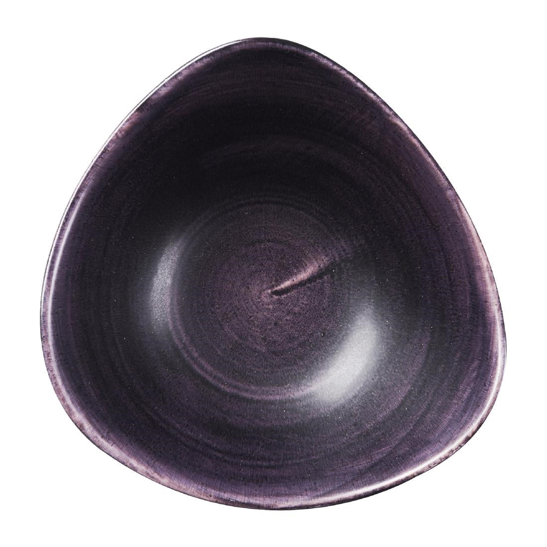 Churchill Stonecast Patina Deep Purple Triangle Bowls 185mm (12 Pack)