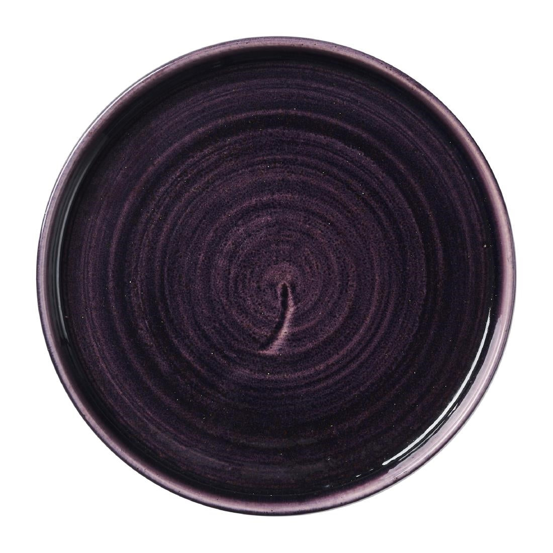 Churchill Stonecast Patina Deep Purple Walled Plates 210mm (6 Pack)