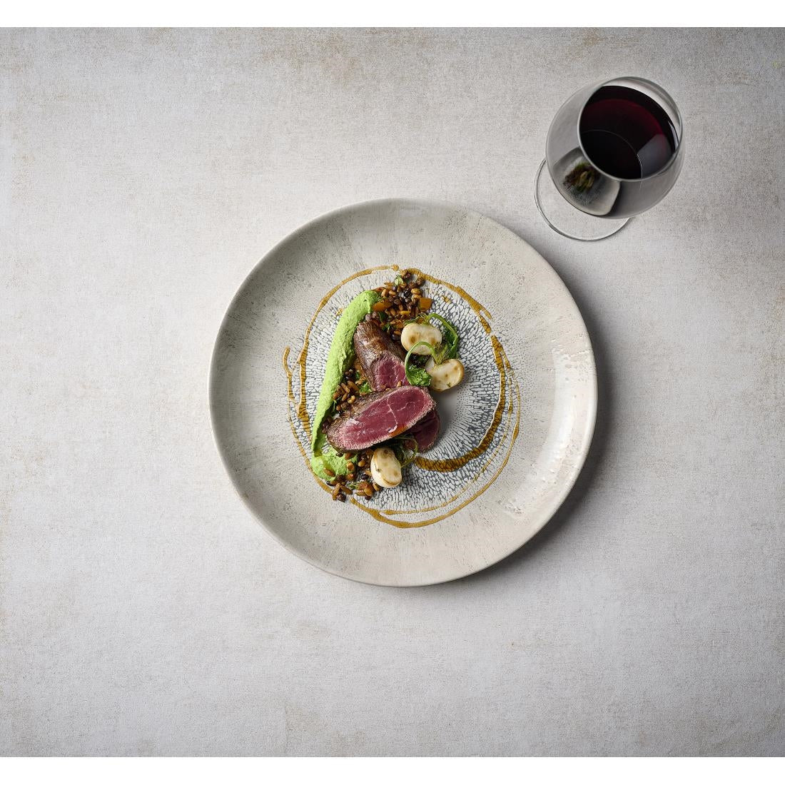 Churchill Studio Prints Fusion Grey Coupe Plates 288mm (12 Pack)