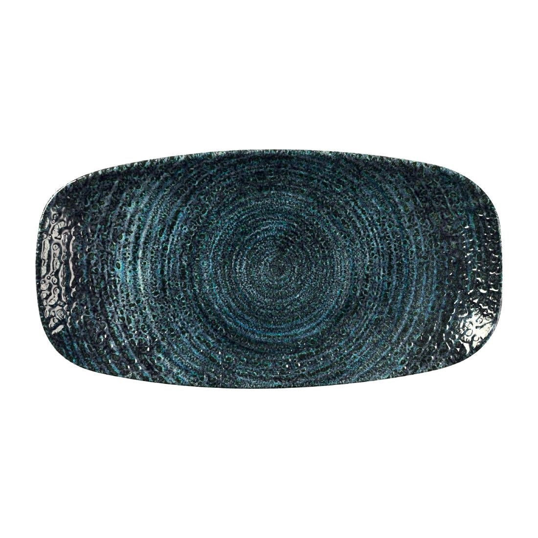 Churchill Homespun Chroma Blue Chefs' Oblong Plates 200mm (12 Pack)