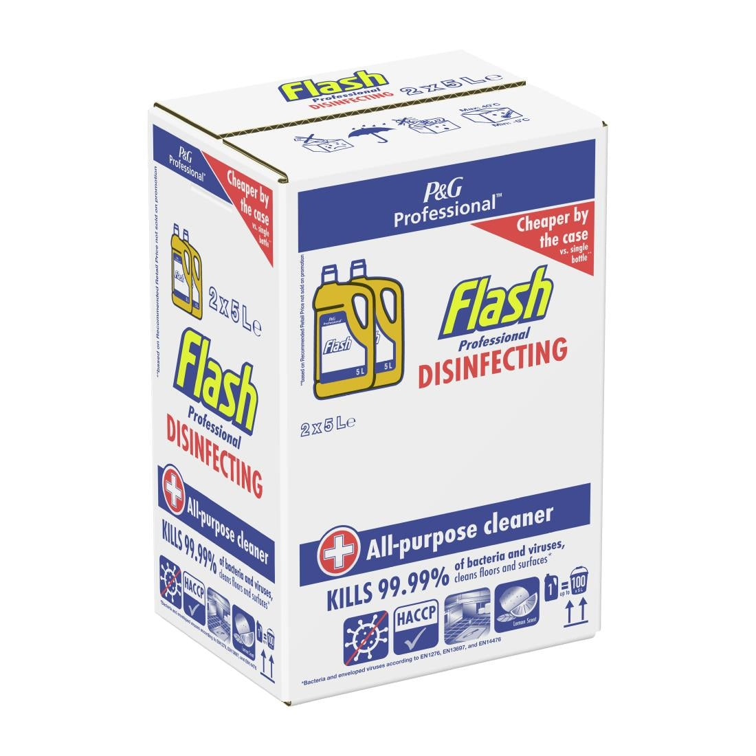 Flash Professional Disinfecting All-Purpose Cleaner Concentrate Lemon (2 x 5Ltr Pack)