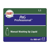 Fairy Professional 1.1 Washing Up Liquid Original 900ml (6 Pack)